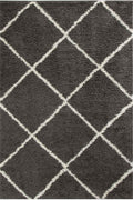 Moroccan Dark Grey Shaggy Rug | 540