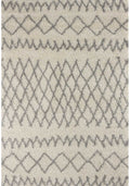 Moroccan Ivory Grey Shaggy Rug | 900