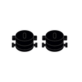 Name Adapter Paar/Pair TAI/TAI Lang von GRAU B2C, massives graues Metall, zylindrisches Design, klare Linien, hohe Qualität, präzise Verarbeitung.