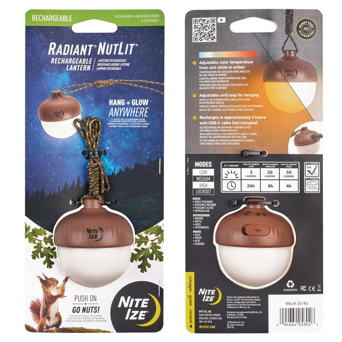 Nite Ize Radiant™ NutLit™ Rechargeable Lantern