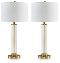 Orenman Clear / Brass Finish Glass Table Lamp