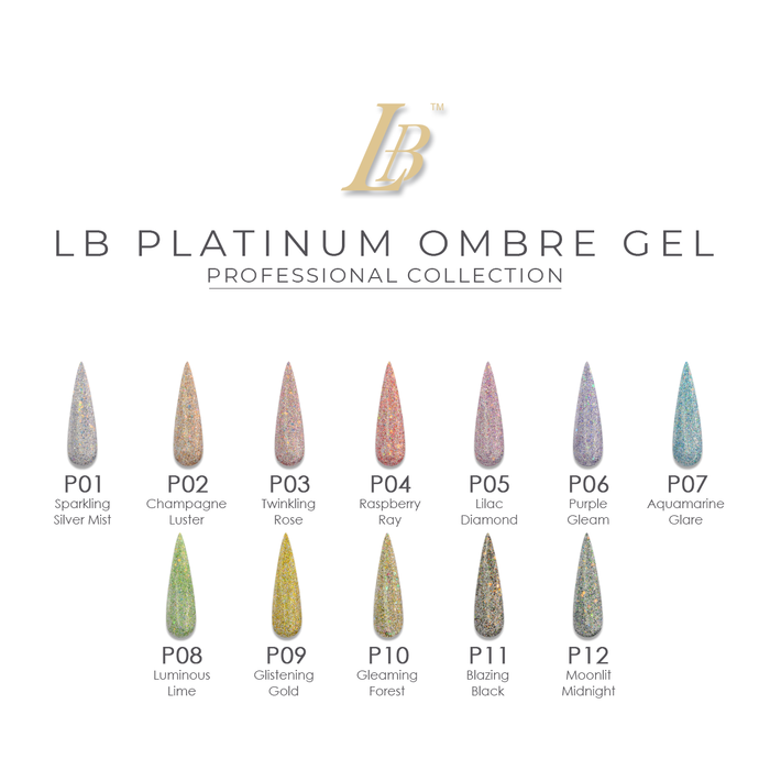 Platinum Ombre Gel Professional Collection (PLOM01-12)