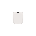 Porzellanschirm SHY von GRAU, zylindrischer Lampenschirm aus Porzellan in Grau, minimalistisch und elegant gestaltet.