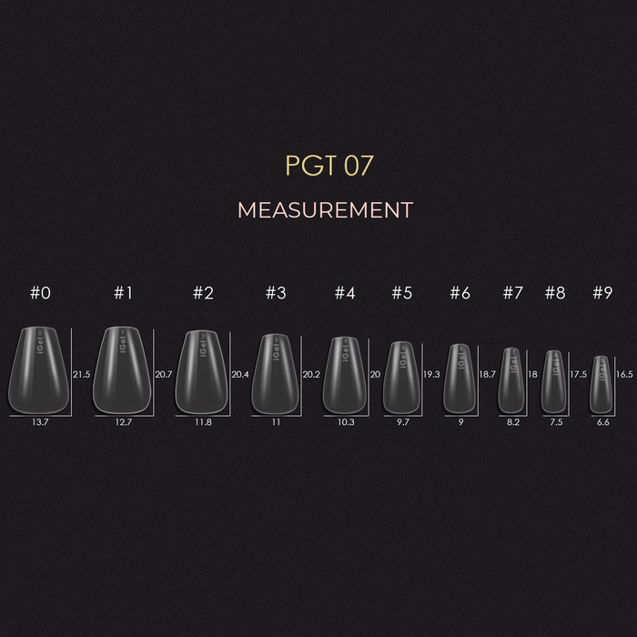 Pro Gel Tips - PGT07 Short Coffin