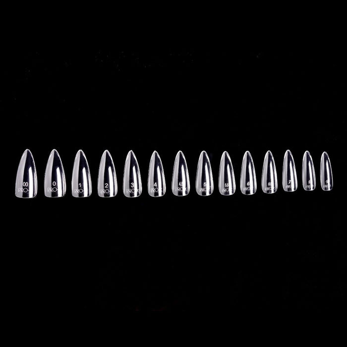 PRO-X Soft Gel Nail Tips 08 - Natural Stiletto Medium