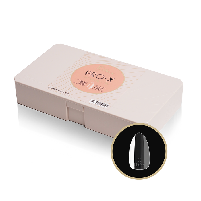 PRO-X Soft Gel Nail Tips 20 - Natural Almond Medium