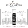 REFILL BUNDLE - IGEL NO CLEANSE TOP COAT - 8 OZ + 12 FREE 0.5 OZ BOTTLES