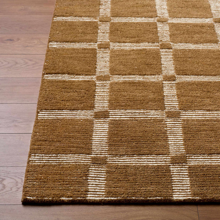 Rofoki Brown Modern Minimalist Handmade Area Rug