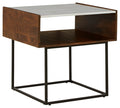 Rusitori Brown / Beige / White Rectangular End Table