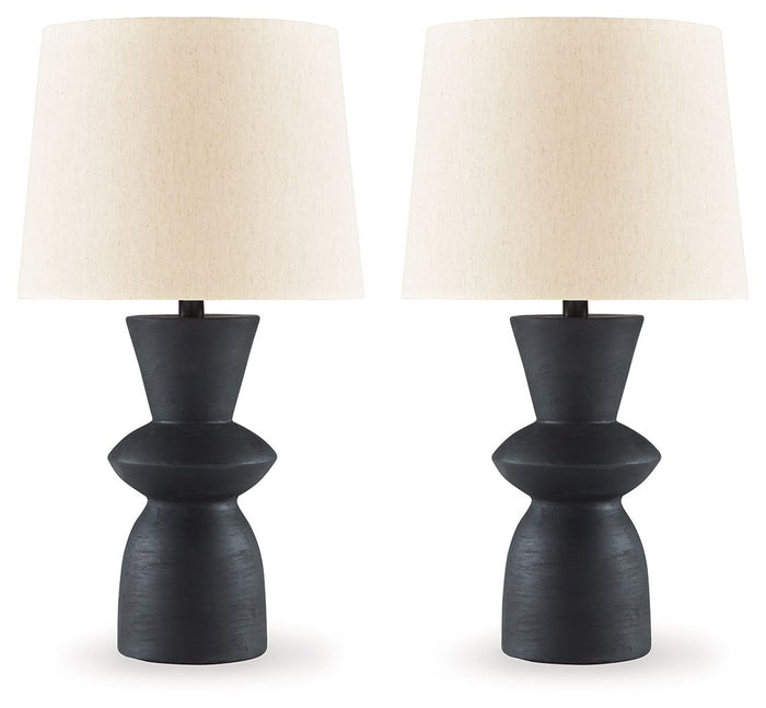 Scarbot Distressed Black Paper Table Lamp