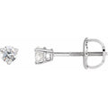 Sterling Silver .03 CTW Natural Diamond Earrings