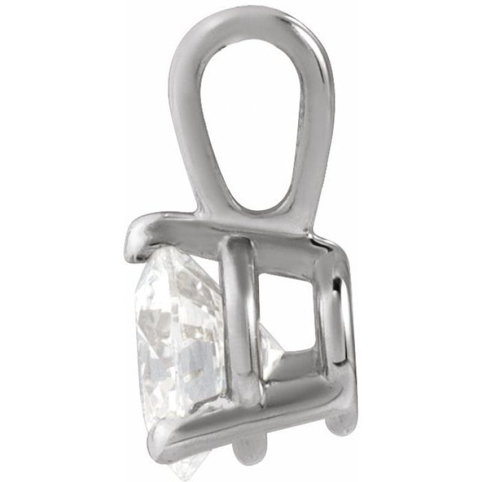Sterling Silver 1/3 CT Lab-Grown Diamond Pendant