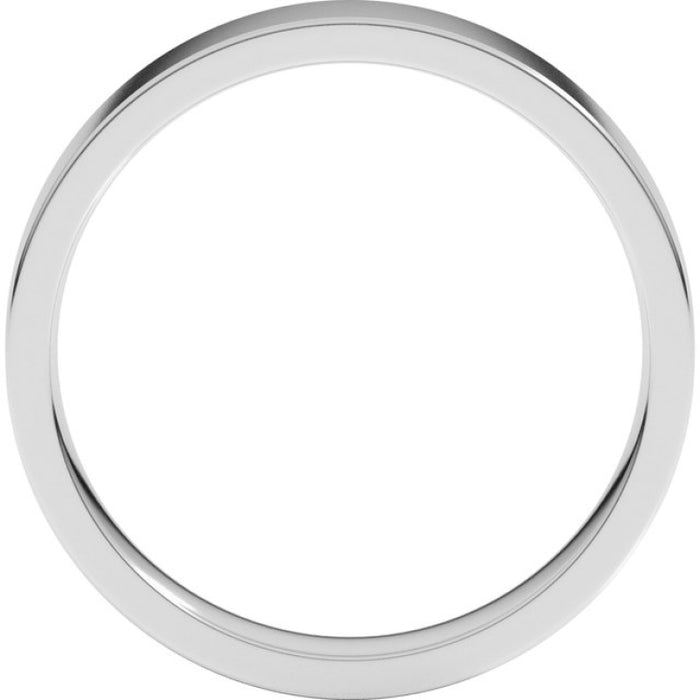 Sterling Silver 4 mm Lightweight Comfort-Fit Flat Band Size 7
