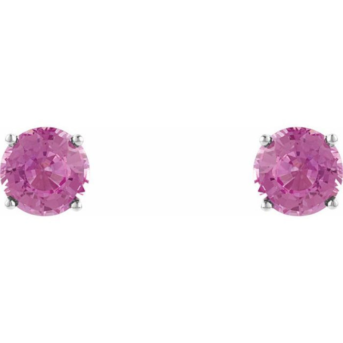 Sterling Silver 4 mm Natural Tourmaline Earrings