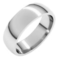 Sterling Silver 6 mm Lightweight Comfort-Fit Half Round Band Size 9