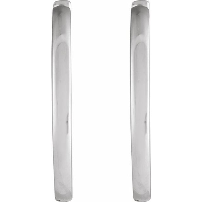 Sterling Silver Hinged 18 mm Hoop Earrings