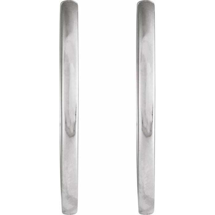 Sterling Silver Hinged 20 mm Hoop Earrings