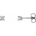 Sterling Silver Imitation Diamond Youth Earrings