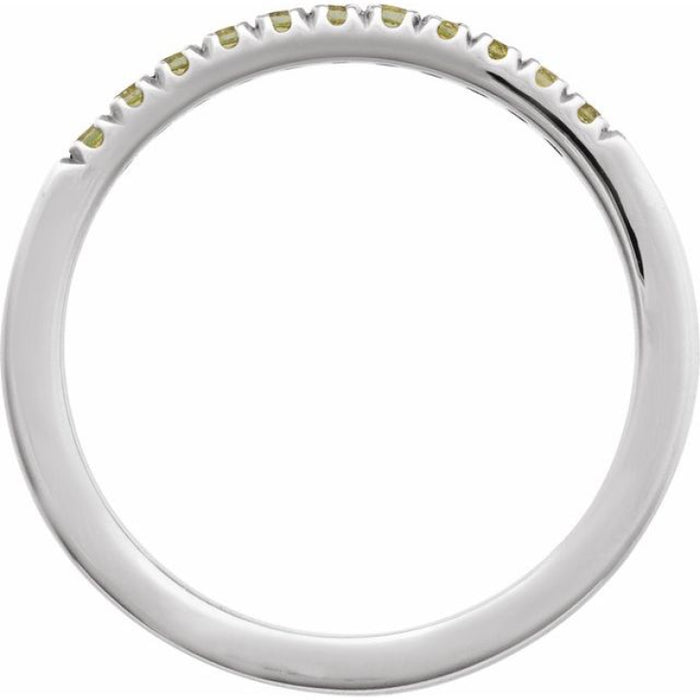 Sterling Silver Natural Peridot Stackable Ring