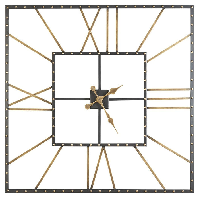 Thames Black / Gold Finish Wall Clock