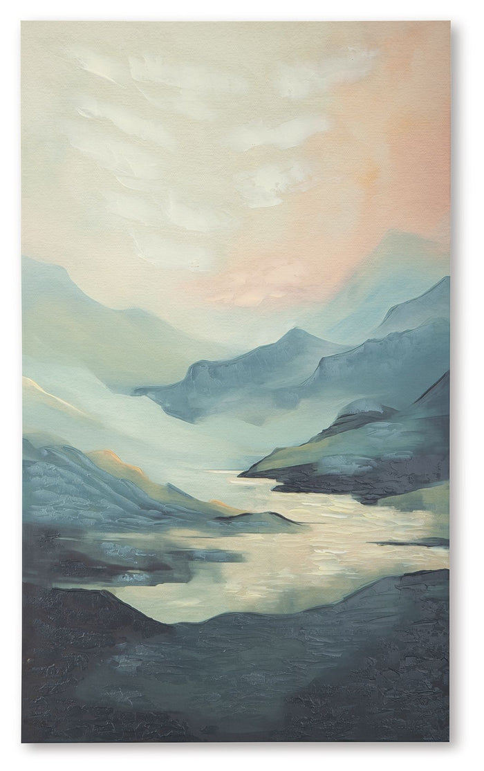 Thomhill Teal / Green / Peach Wall Art