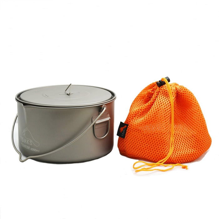 Titanium 2000ml Pot with Bail Handle - view 6