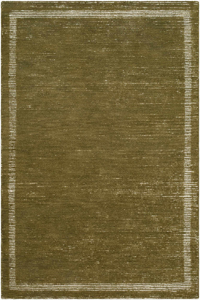 Tufape Green Modern Minimalist Handmade Area Rug