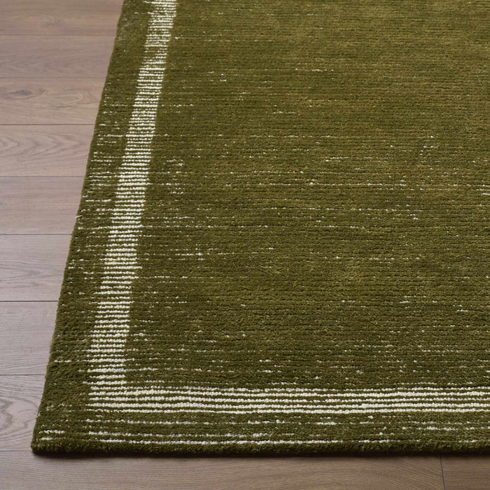 Tufape Green Modern Minimalist Handmade Area Rug