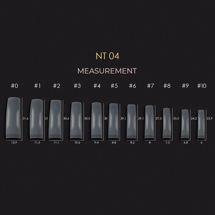Universal Nail Tips - NT04 Long Square (Natural)