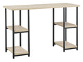 Waylowe Natural / Black Home Office Desk Double-Shelf Pedestal