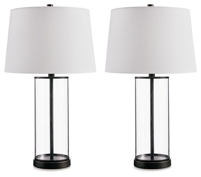 Wilmburgh Clear / Bronze Finish Glass Table Lamp