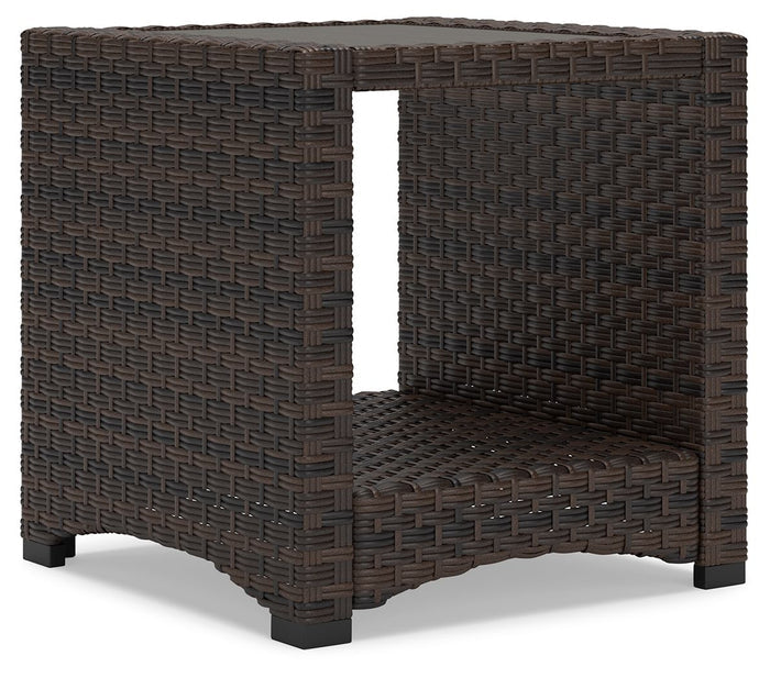 Windglow Brown Square End Table