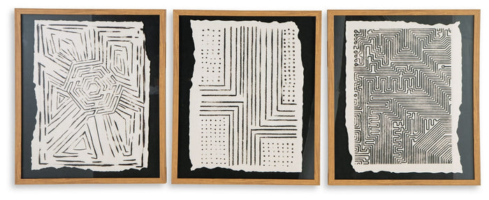 Wonderstow Black / Beige Wall Art Set